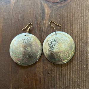 Abalone shell dangle earrings